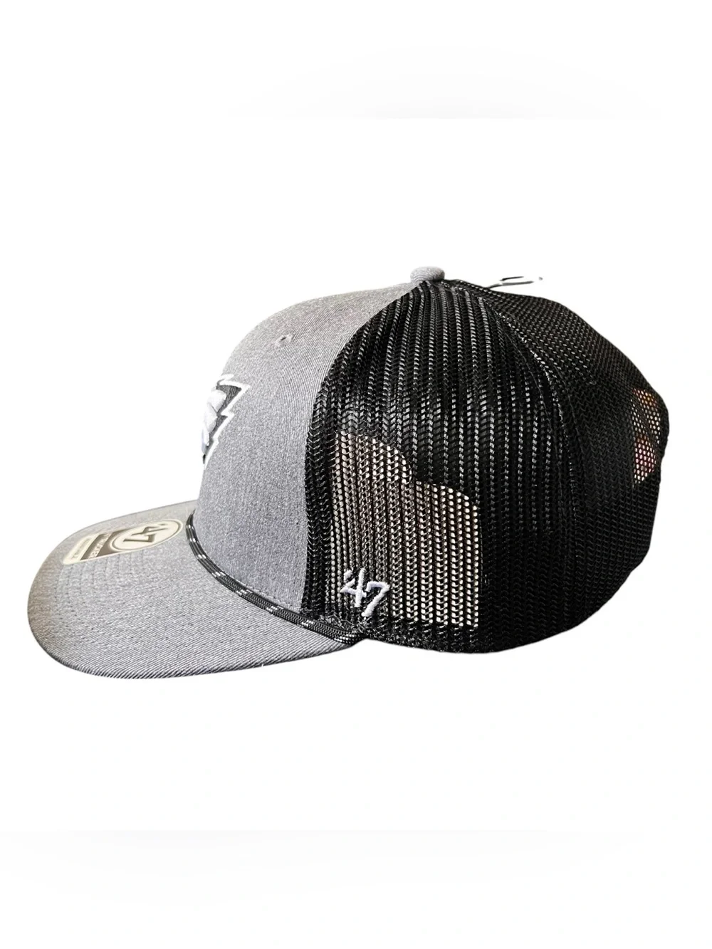 47 Brand Philadelphia Eagles Foundational Captain Rope Trucker Snapback Hat Gray